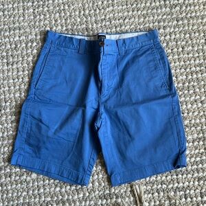 Men’s J.Crew 9 inch inseam with a 30 waist blue khaki shorts